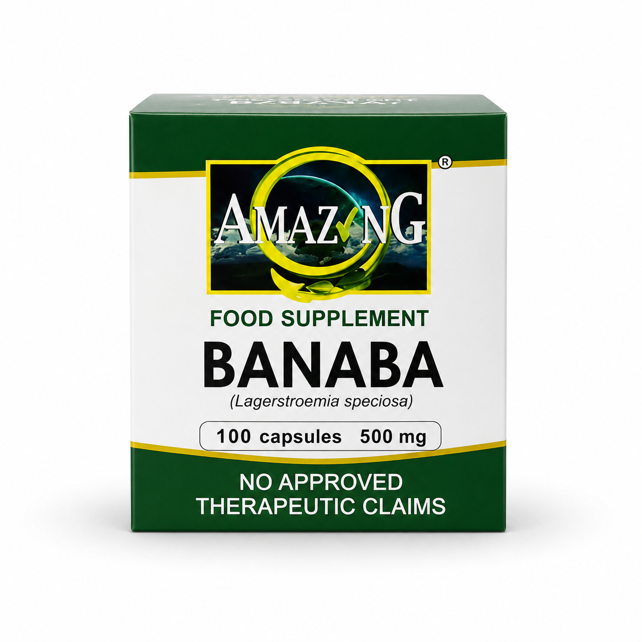 Amazing Food Supplement Banaba Premium Box, 100 capsules, 500 mg