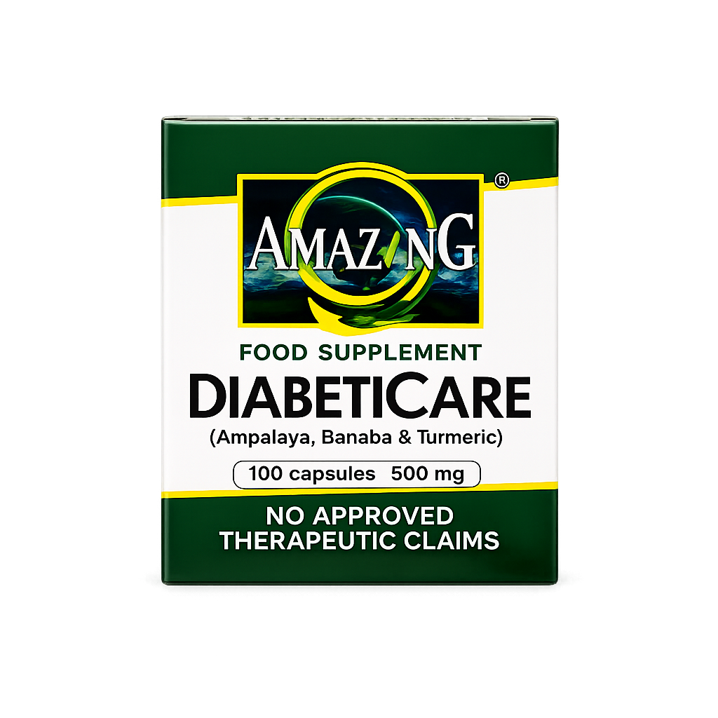 Amazing Food Supplement Diabeticare Premium Box, 100 capsules, 500 mg